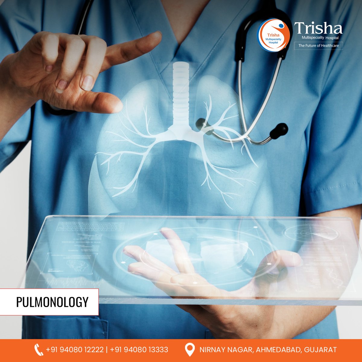 Breathe easy with Trisha Multispeciality Hospital's Pulmonology team!

Your partners in respiratory health, providing expert care and support.
.
.
.
[Health Center, Hospital, Respiratory Specialists]