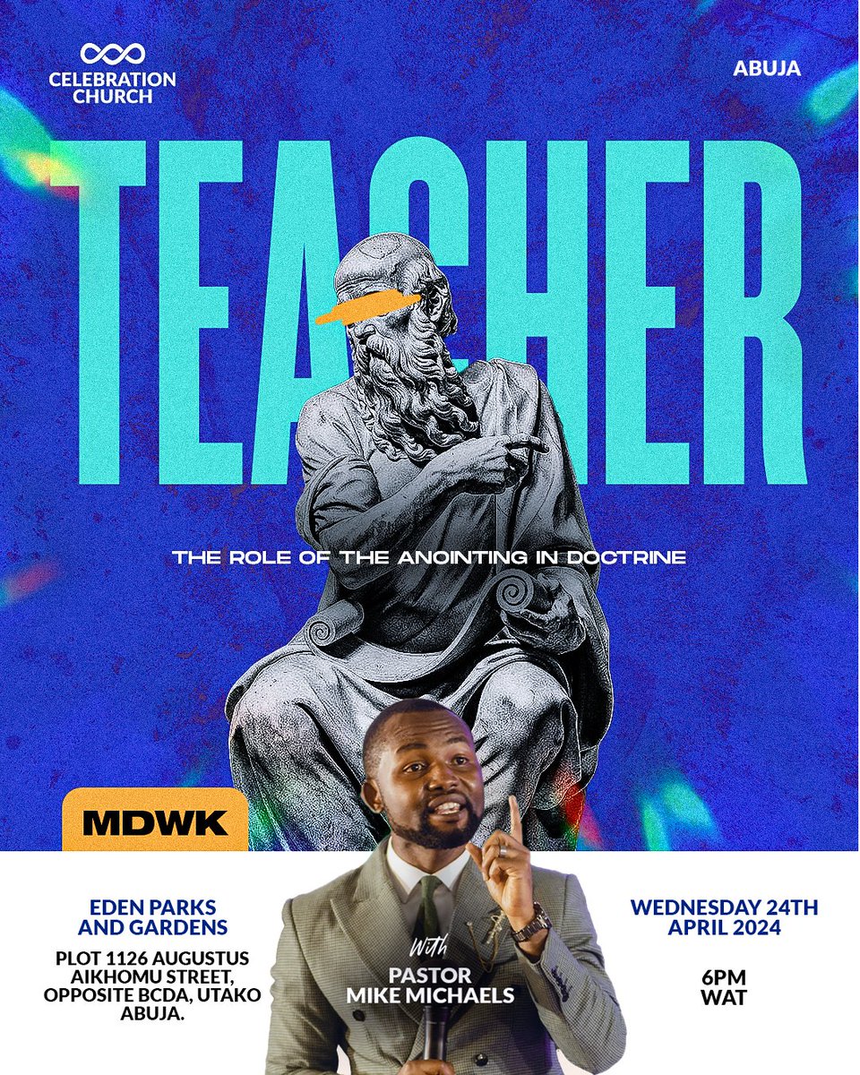 The role of a Teacher is essential for the growth of the believer; to emphasize doctrine and to lead the congregation aright . Join us tonight by 6pm WAT as we examine the topic Teacher: the role of the anointing in doctrine. #landmarks #teacher #cciglobal