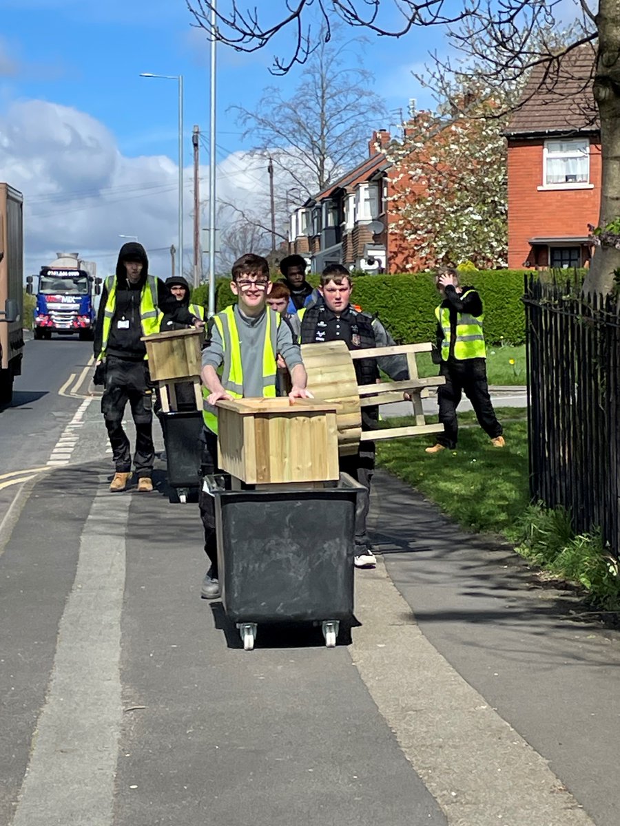 Level 1 Carpentry and Joinery students have done a great job for St Gabriel's Church nearby to the college, designing and making planters for their gardens ready for summer. Great job guys! 🪚 #ICanBe