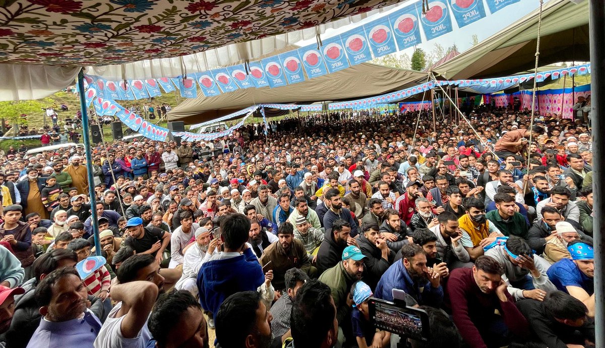 PC President @sajadlone , accompanied by former MLA @bashirdaradv , ignited a fervent atmosphere at the workers convention of Chowkibal and Kralpora Blocks, Trehgam constituency in Dard Harie today. The event was a spectacle, with an energetic and enthusiastic sea of people,…