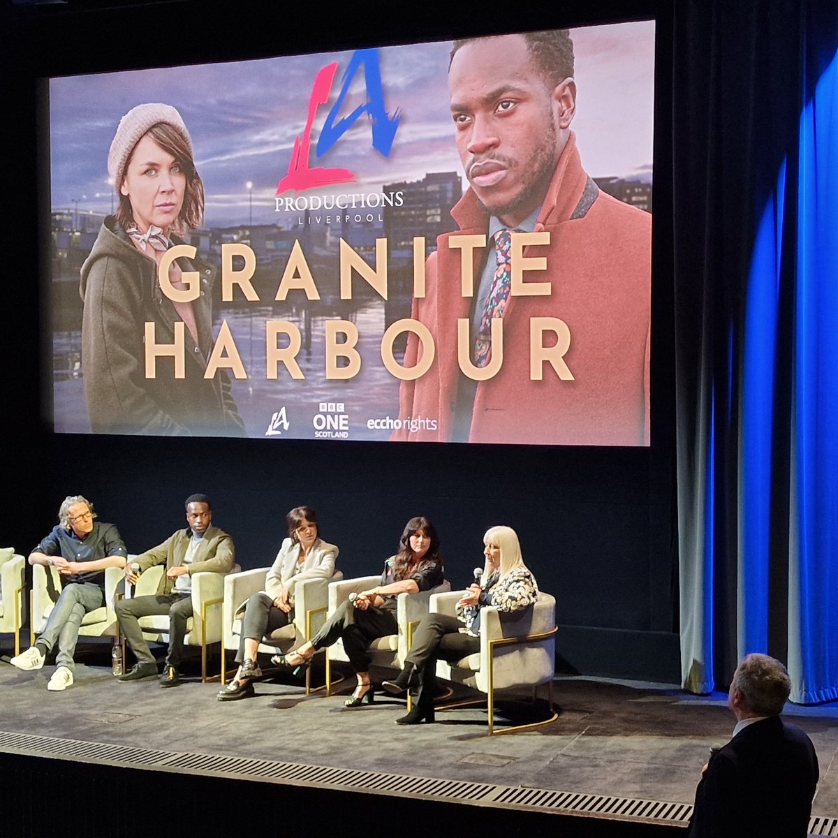 LAProductionsUK's tweet photo. On Monday we had a special screening of Granite Harbour series two at BAFTA HQ! We're thrilled to bring it back to your screens for another series. Tune in to BBC Scotland on May 2nd at 10pm or BBC One on May 3rd at 8pm. Want to binge-watch? It'll be on BBC iPlayer from May 3rd! https://t.co/ZgIYlLStzP