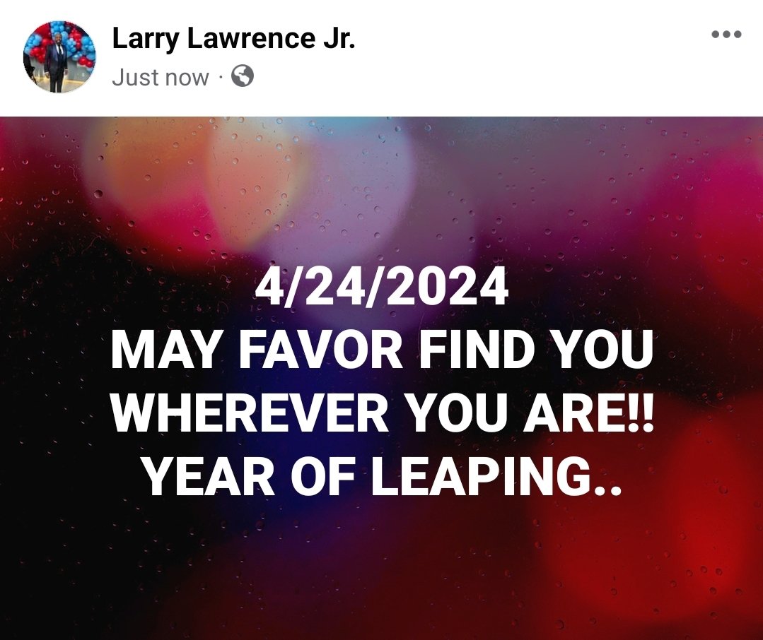 Larry Lawrence Jr (@LarryElderlaw7) on Twitter photo 2024-04-24 11:25:42