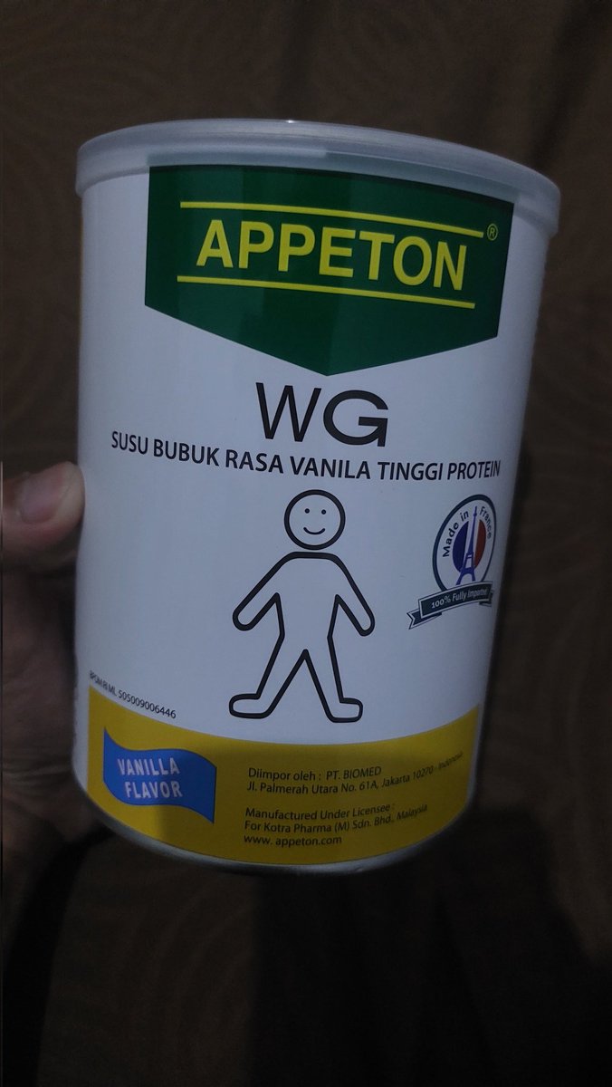 raimpettt's tweet photo. Salah satu best buying aku selama 20 tahun idup: susu appeton 😭 Pas bocil sepingin itu beli susu ini karna badan keliatan kurus bgt. Tp alhamdulillah makin ke sini makin progress berisi 🤏 https://t.co/MDdEUmzjs4