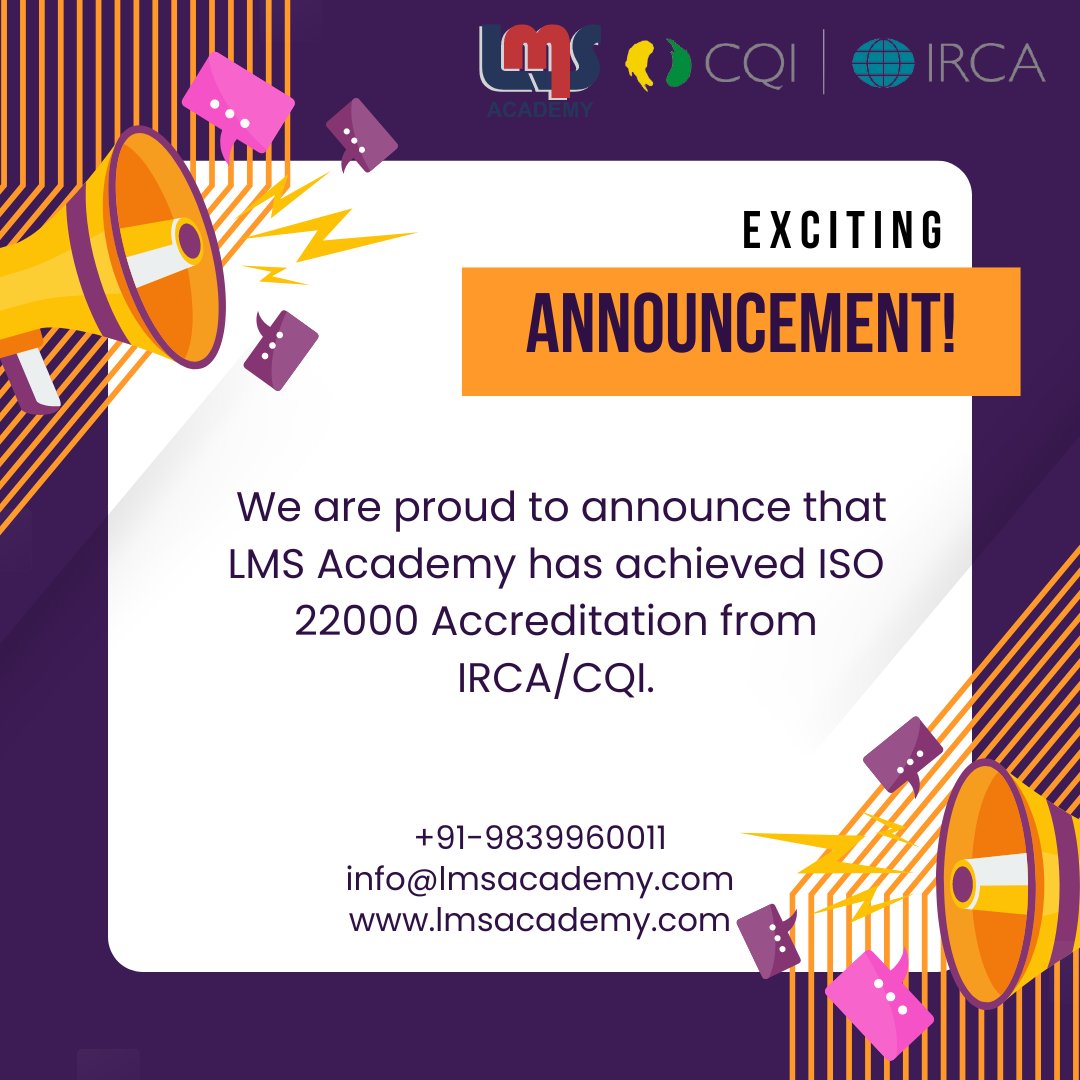 IRCA accreditation for ISO 22000 provides tangible benefits that contribute to the long-term success and sustainability of your business in the food industry.

#achievement #celebration #efforts #Auditor #leadauditor #leadauditortraining #cqi #CQI #iso22000 #FSMS #food #safety