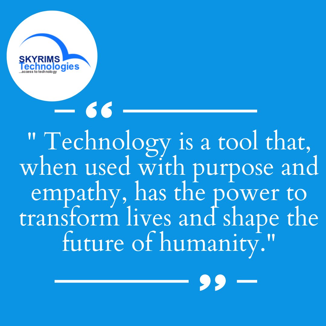 At Skyrims Technologies, we believe innovation thrives when inspired by purpose and empathy. Join us in shaping a future where technology transforms lives and empowers humanity.

#skyrimstech #innovationwithpurpose #skillsforthefuture #kwara #Ilorin