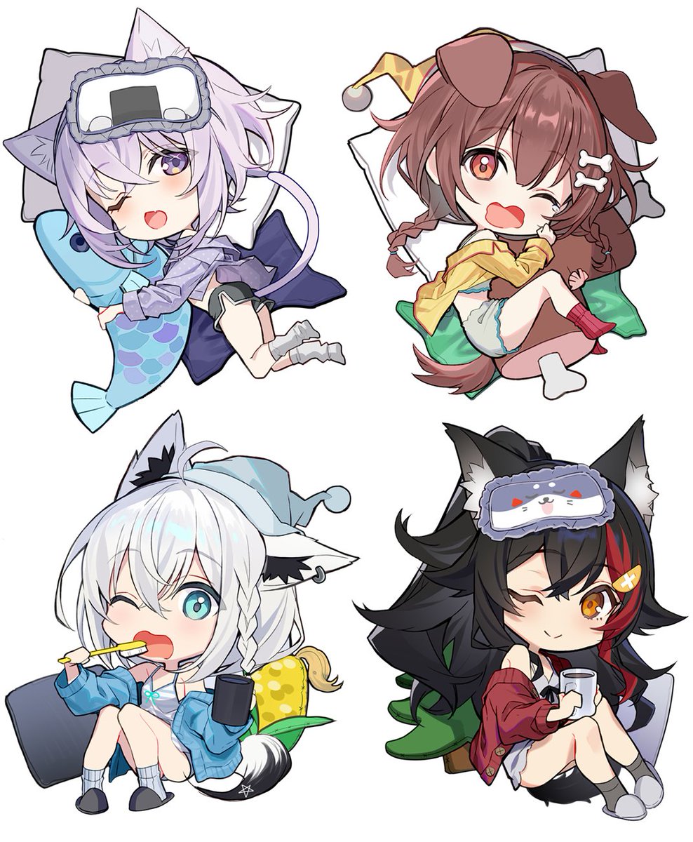 フブキ「ホロクル頒布予定のアクキー!#みおーん絵 #できたてころね #絵かゆ #絵フブキ」|河地りん@次GWﾃｨｱ_G-55bのイラスト