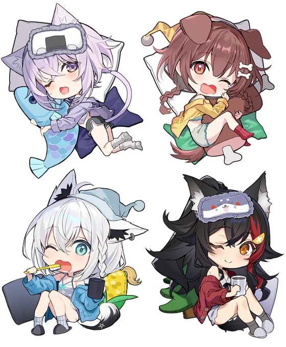 ホロクル頒布予定のアクキー!#みおーん絵 #できたてころね #絵かゆ #絵フブキ 