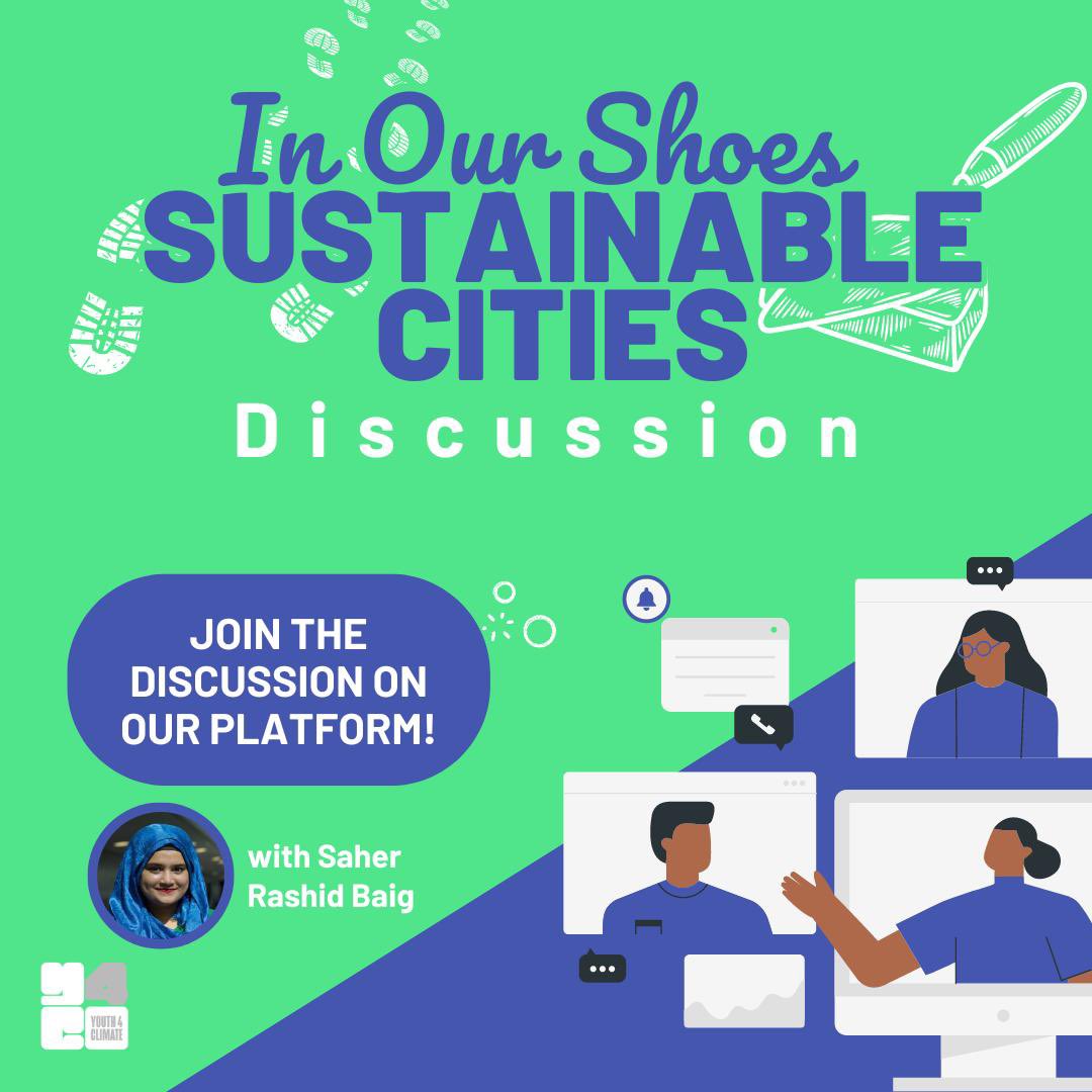 ‼️ Join the second #Youth4Climate’s #InOurShoes webinar on 🗓️ April 30th at 🕑 2 PM CEST, with speaker @Her4aJUSTfuture, focusing on Sustainable Cities and eco-friendly infrastructure. Sign up here ✍🏽: undp.zoom.us/webinar/regist…