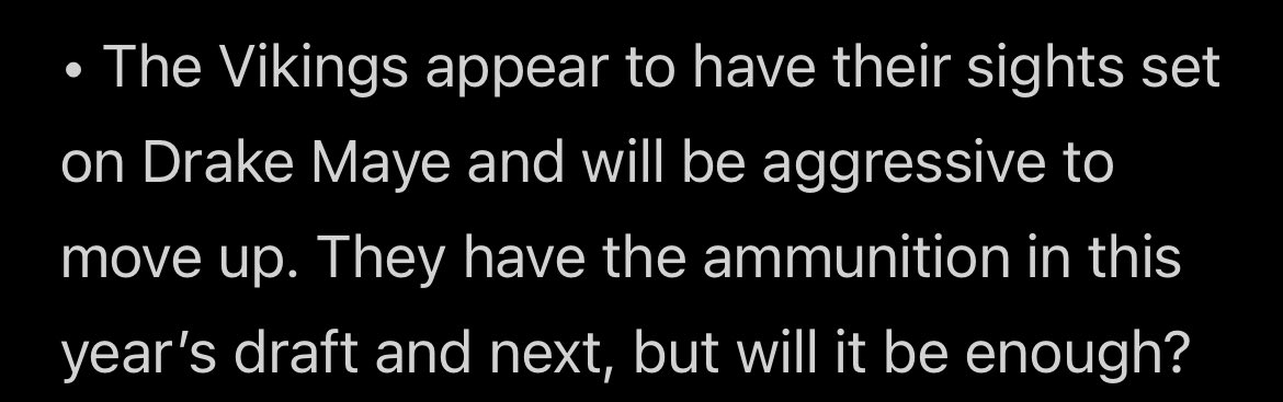 Dianna Russini dropped an article with some really important notes:

• Jayden Daniels to the Commanders is “expected” 
• Pats are a coin toss and any trade w/ them won’t happen until after they see Daniels off the board 
• Minny apparently loves Drake Maye now