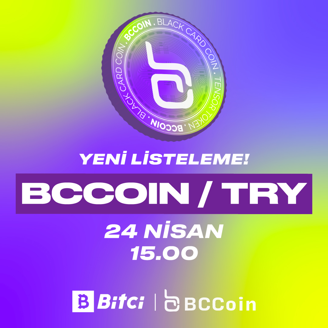 📢 BlackCardCoin ( $BCCOIN) , Bitci TRY Market'te listeleniyor! 🥳 👉 Yatırma işlemleri başladı! 👉 Listeleme: 24 Nisan / 15.00 👉 Çekme: 25 Nisan / 15.00 #Bitci @BlackCardCoin #BCCOIN