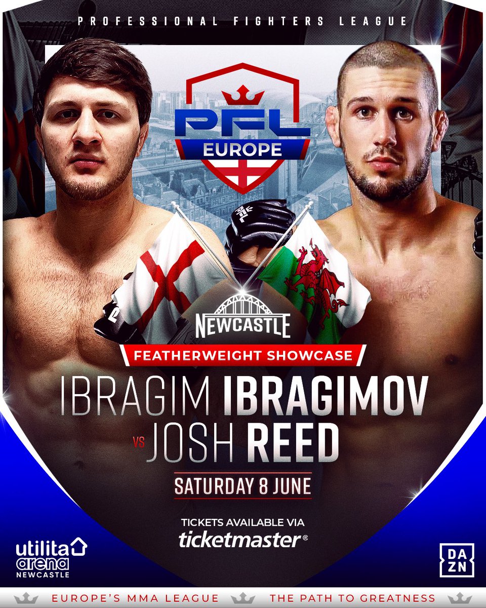 𝗪𝗢𝗡𝗗𝗘𝗥𝗞𝗜𝗗 🆚 𝗩𝗘𝗧𝗘𝗥𝗔𝗡 🏴󠁧󠁢󠁥󠁮󠁧󠁿 Ibragim Ibragimov vs. Josh Reed 🏴󠁧󠁢󠁷󠁬󠁳󠁿 Dagestan-born, England raised MMA prospect @ibragim_60 steps up to face experienced Welshman @crazyhorsemma in a fight that’s not-to-be-missed! 💥 Who wins this one? 🤔 #PFLNewcastle | Saturday 8th…