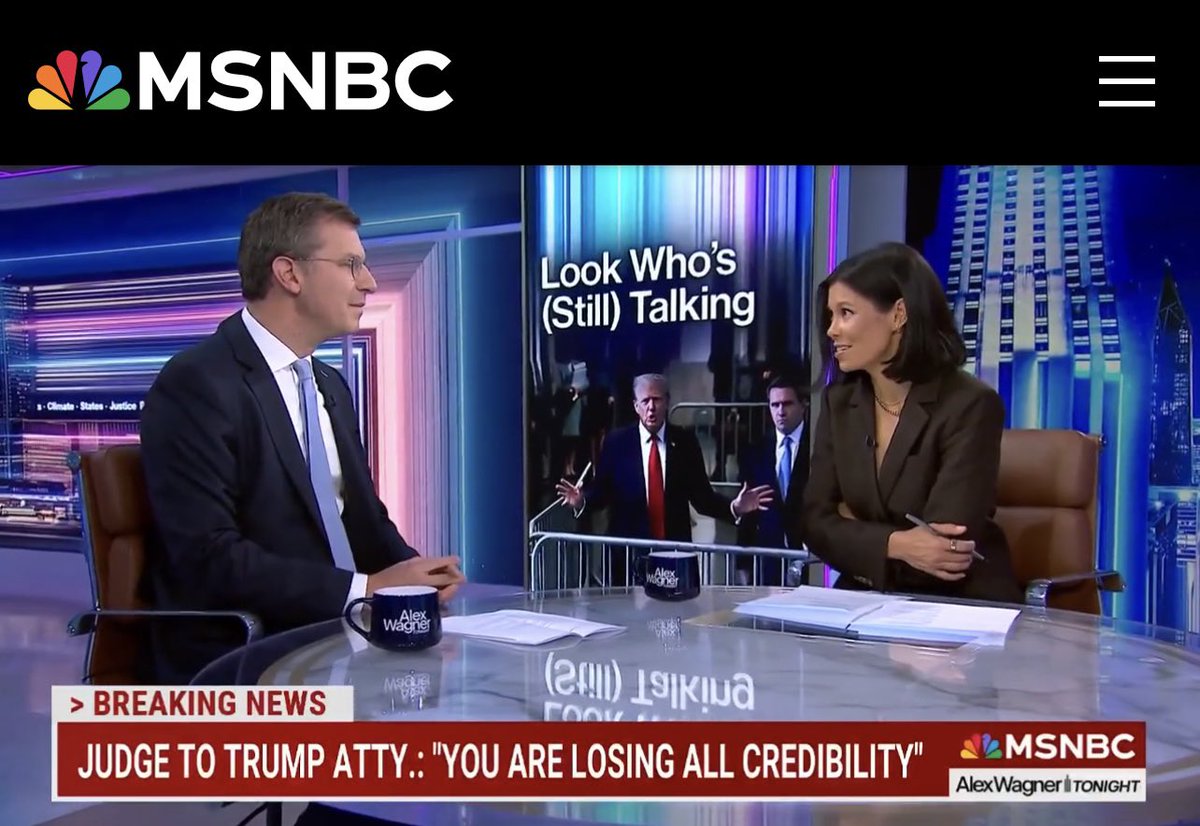 Duncan Levin appears for prime-time interview on Alex Wagner Tonight on @MSNBC regarding the Trump Trial. Highlights below 👇 @alexwagner @JoyceWhiteVance msnbc.com/msnbc/watch/wa…
