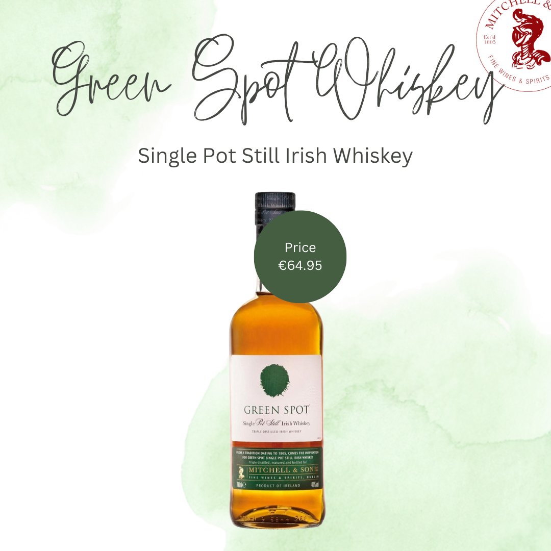 Green Spot is a multi award winning whiskey of exceptional quality. It is proudly produced exclusively for Mitchell & Son Wine Merchants in Dublin, where the brand originated. loom.ly/ZWwaB54 @oisindavis @whiskeylive @sandycovetraders @dubchambers