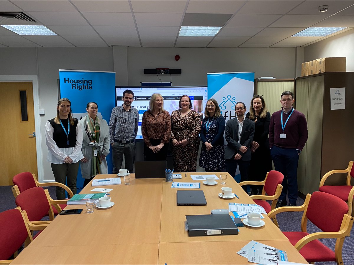 We recently met with the team @NIFHA to talk about the work that we do at Housing Rights. It was great to meet with some of your members and discuss common areas of work and building on collaboration across the sector. Looking forward to working together in the future.