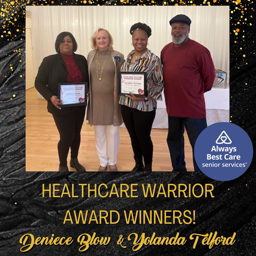 This is the Healthcare Warrior Awards that were presented by the @HamdenChamber1. Our very own Deniece Blow & Yolanda Telford won! 

#HealthcareWarrior #AwardWinner #HamdenChamber #HomeCare #AlwaysBestCare #OlderAdult #InHomeCare #SeniorCare #SeniorServices