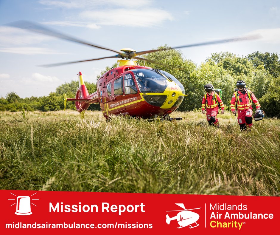 🚨 MISSION REPORT: A woman has sadly died and two men have been taken to hospital following an RTC in Redditch yesterday. Our Midlands Air Ambulance from Strensham attended the scene ➡️ bit.ly/3UdgkP1