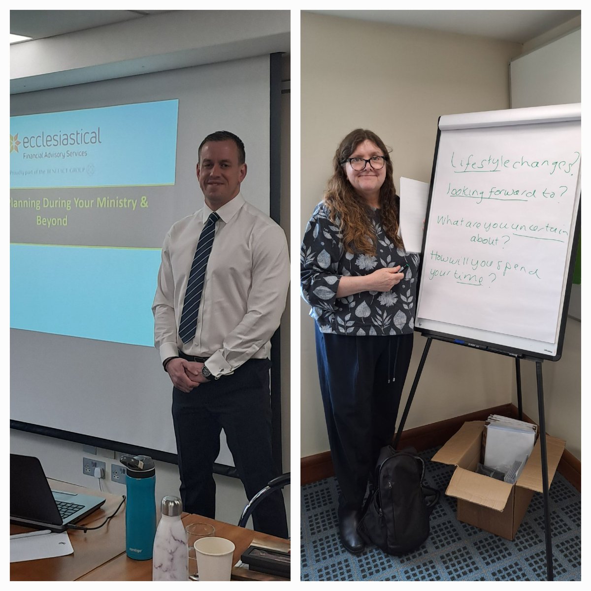 Two of the speakers at our pre-retirement residential conference for clergy and spouses @SeeOfRochester #retirementministry