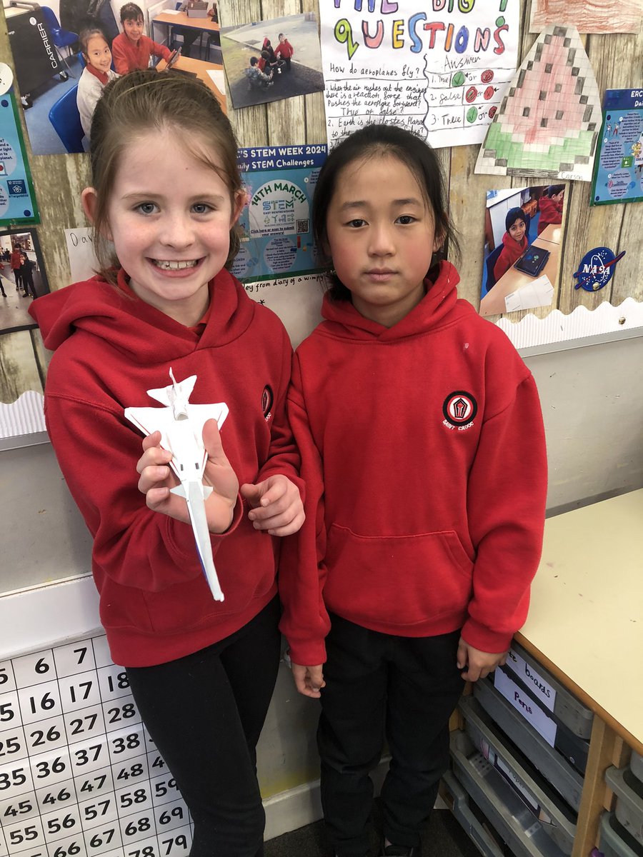 P3/4 have loved learning about NASA’s X-59. Some of us even made a desktop model, Well done girls. #NASA #sciencetech@nasa