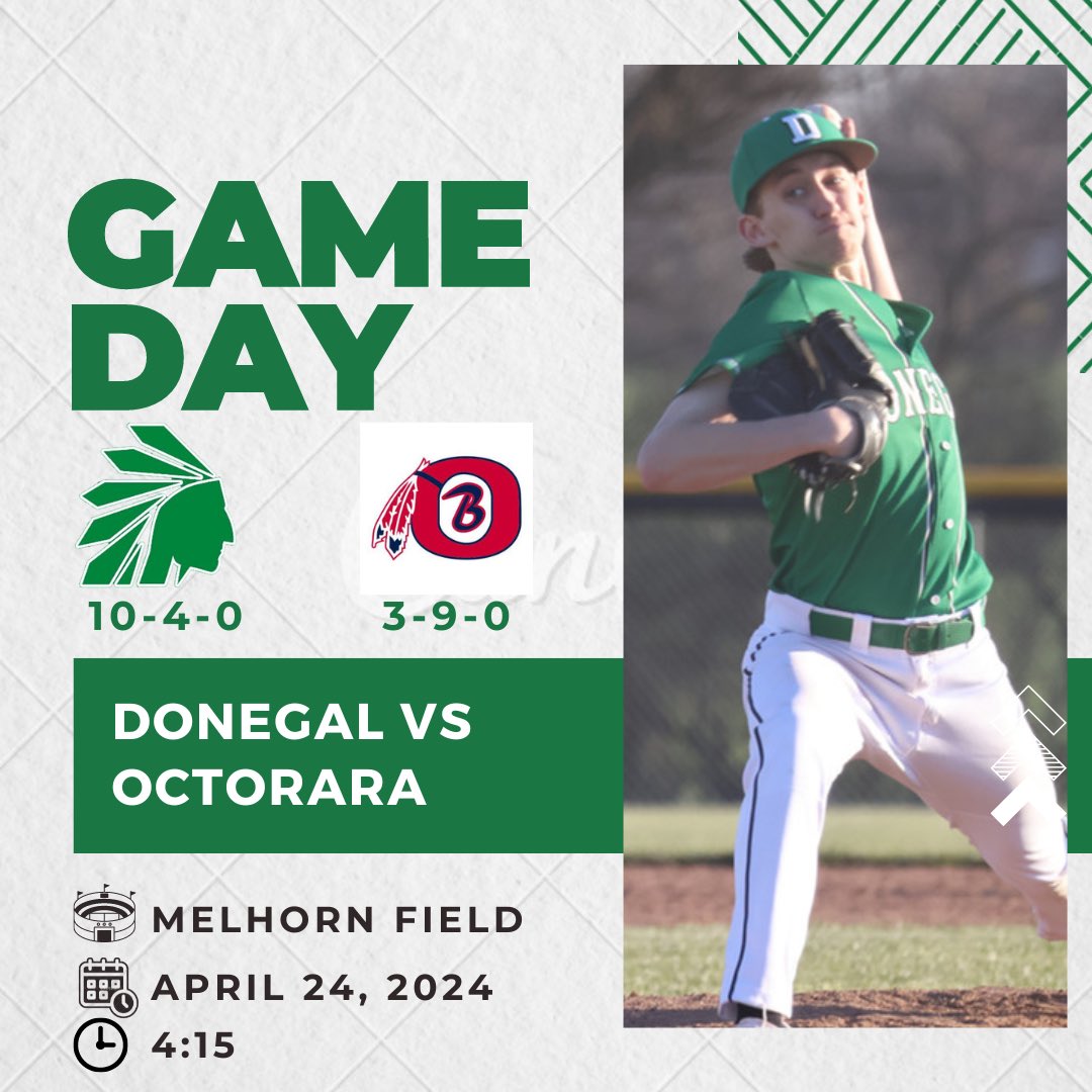⚾️GAME DAY
📍MELHORN FIELD
⏰4:15
#donegalbaseball #prideinthetribe