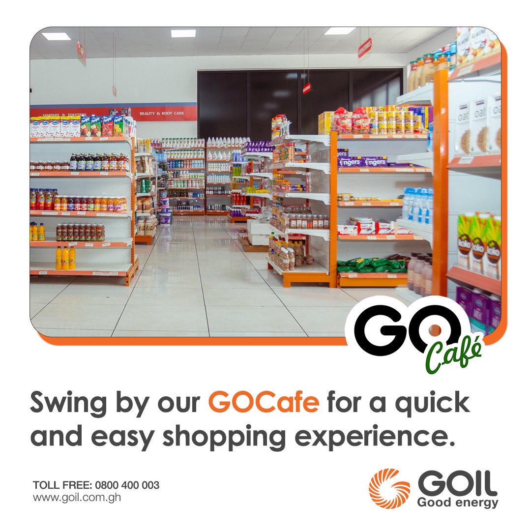 Visit any of our GOCafes today and enjoy Goodness!
#GOCafes
#Goodenergy
#GOIL