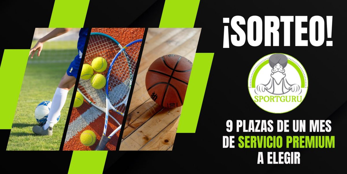 Sportguru_es's tweet photo. 𝗦𝗼𝗿𝘁𝗲𝗼 𝗱𝗲 𝟵 𝗽𝗹𝗮𝘇𝗮𝘀 𝗱𝗲 𝘂𝗻 𝗺𝗲𝘀 𝗱𝗲 𝗦𝗲𝗿𝘃𝗶𝗰𝗶𝗼 𝗣𝗿𝗲𝗺𝗶𝘂𝗺 con motivo del 9º aniversario de Sportgurú 🙂

Para participar simplemente haz 𝗥𝗧 𝗮 𝗲𝘀𝘁𝗲 𝘁𝘂𝗶𝘁 🔁

Los ganadores podrán escoger qué servicio quieren

Fecha límite: 23:59 - 28/04/2024 https://t.co/LqilbS84nm