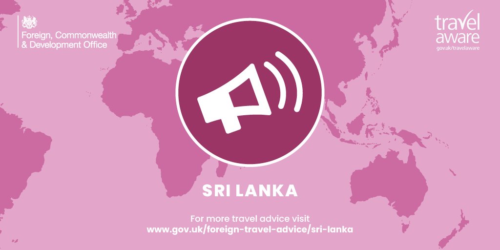 Read our latest travel advice for #Sri Lanka for updated information on applying for a visa: ow.ly/5rKi50Rn1Qh