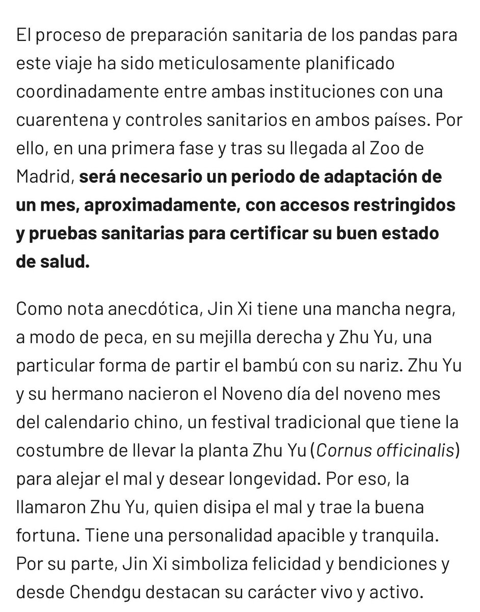 mickeyminnie611's tweet image. #ZooMadrid
#JinXi
#ZhuYu
Scheduled to arrive on April 29th
from Zoo Aquarium Madrid HP