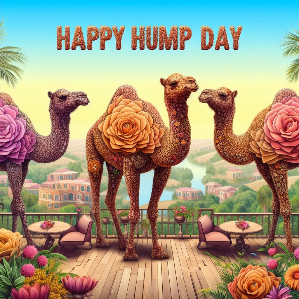 Good Wednesday and Happy Hump Day! Let's embrace this midweek milestone with optimism and energy, pushing ourselves to achieve our goals.  #Wednesdayvibe #EarthDay #WednesdayMorning #camel #goodmorning #tuesdayvibe #wednesdaythought #Flowers #WednesdayMotivation #wednesdaywisdom