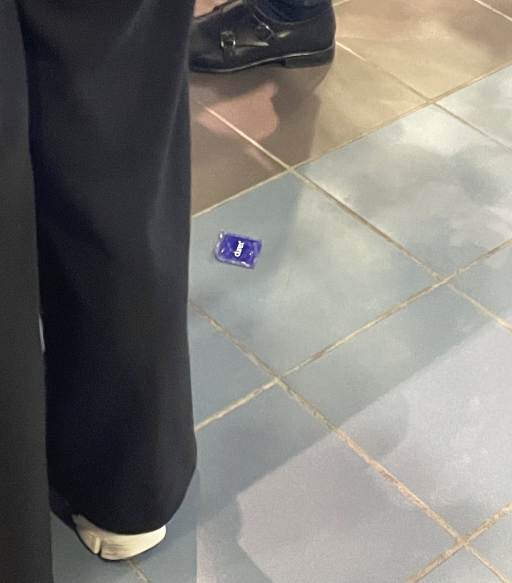 A guy just dropped a condom on the floor in front of me in the queue at the European Parliament canteen. Think it dropped out of his wallet. He didn’t notice.