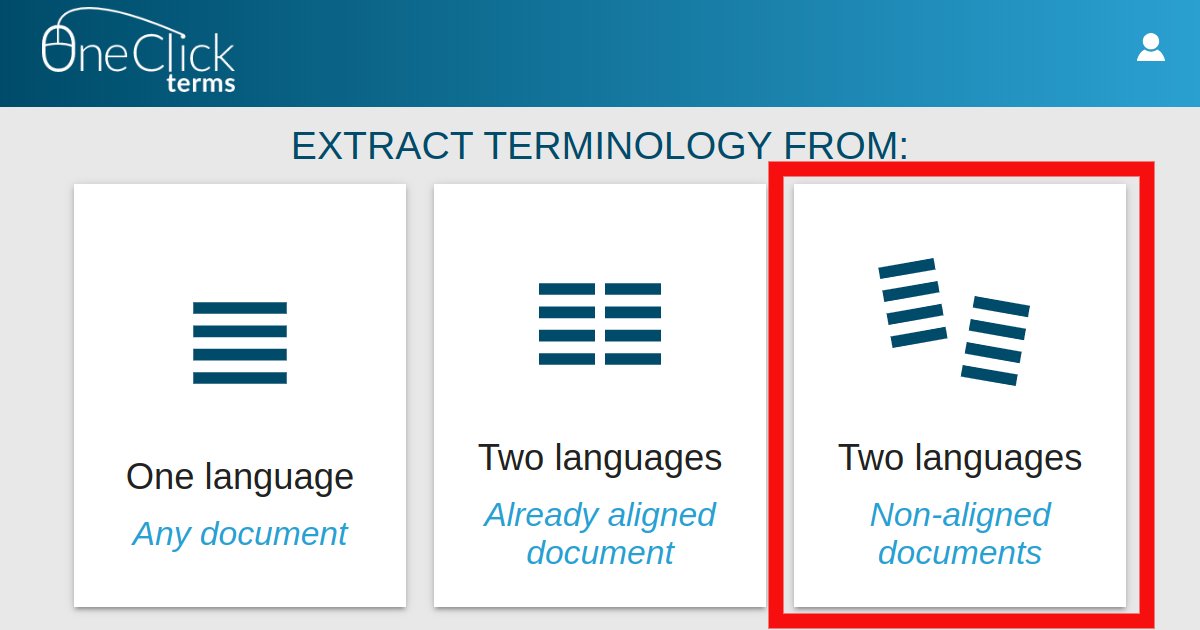 SketchEngine's tweet image. You know we run a powerful #terminology extraction tool – OneClick Terms. However, you may not know this service supports extracting bilingual terms from non-aligned docs. Try uploading documents where one is the translation of the other! #termextraction
terms.sketchengine.eu