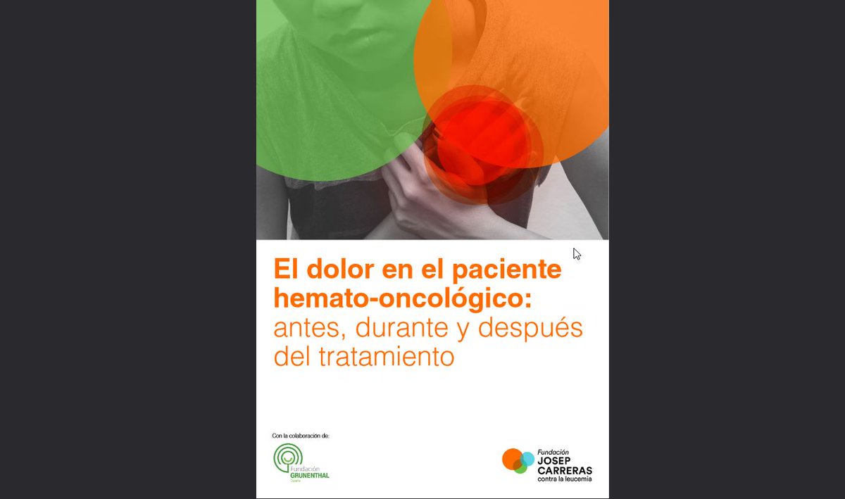 La Fundación Josep Carreras contra la #Leucemia publica una guía sobre el #dolor en el #paciente hemato-oncológico tinyurl.com/guia-dolor-hem… #cáncer #oncología #hematología