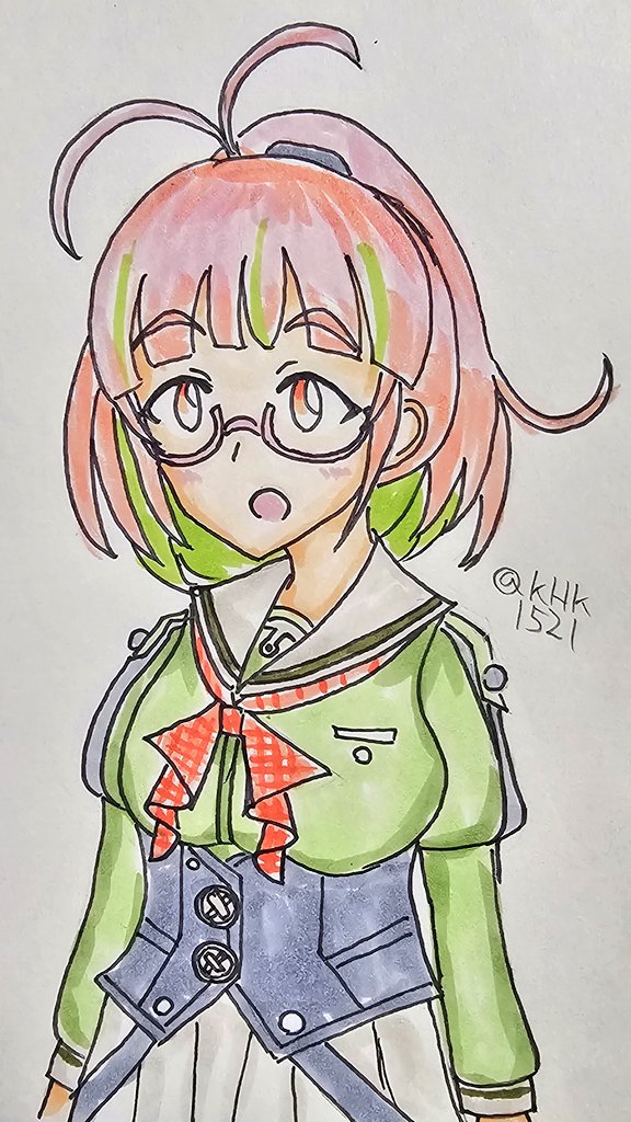 艦これ「梅ちゃん#艦これ版真剣お絵描き60分一本勝負_20240424#梅進水日 」|KHK1521のイラスト