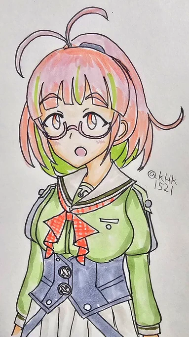梅ちゃん#艦これ版真剣お絵描き60分一本勝負_20240424#梅進水日 
