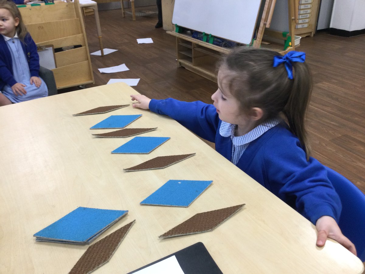 YN are exploring repeating shape patterns. Can you work out what comes next? Say the pattern to help you. Can you create a pattern too? #OLOLMaths