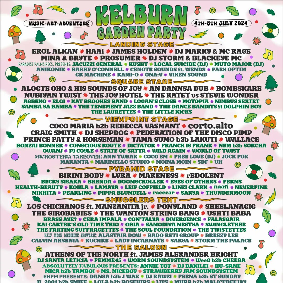Verry excited to be playing at this year's @kelburnparties on the Pyramid Stage! 🌿🌸🍋 You can get tickets here: skiddle.com/festivals/kelb…