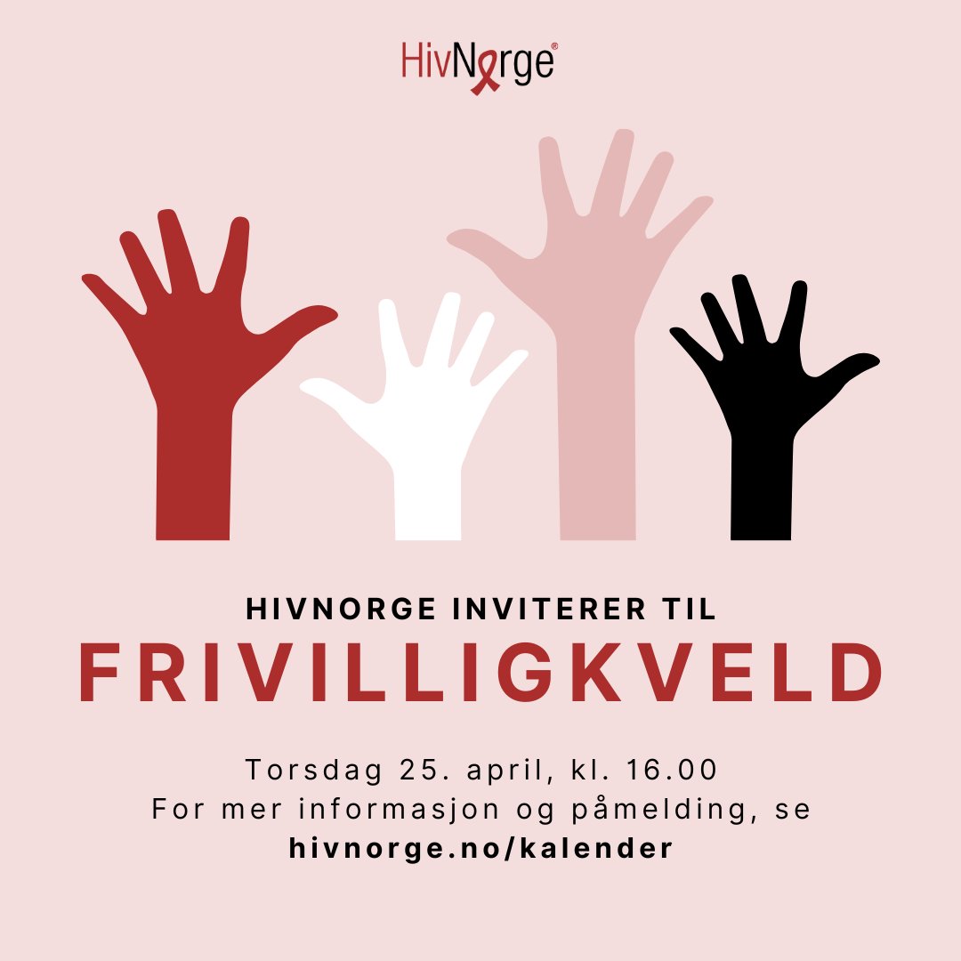 Nå er det like før årets aktiviteter setter i gang, og vi trenger hjelp av våre kjære frivillige til å klargjøre standmateriell. HivNorge ønsker derfor nye og eksisterende frivillige hjertelig velkommen til frivilligkveld 25. april, fra kl. 16:00. hivnorge.no/kalender/velko…