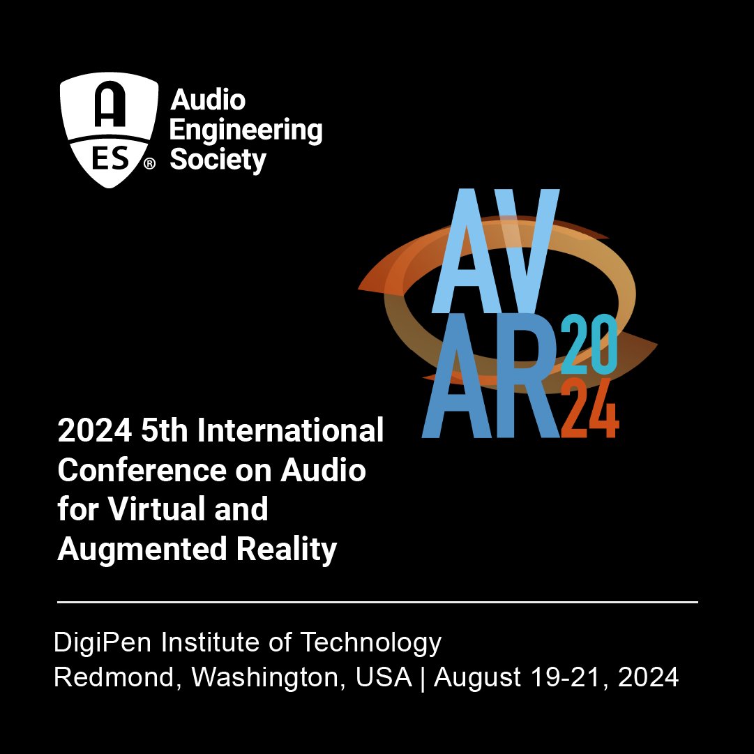 Your expertise can drive the future of audio for virtual and augmented reality! Paper and Workshop submissions for the 5th International Conference are due next week – start your submission now and help drive the revolution! aes2.org/contributions/… #VR #AR #AudioInnovation