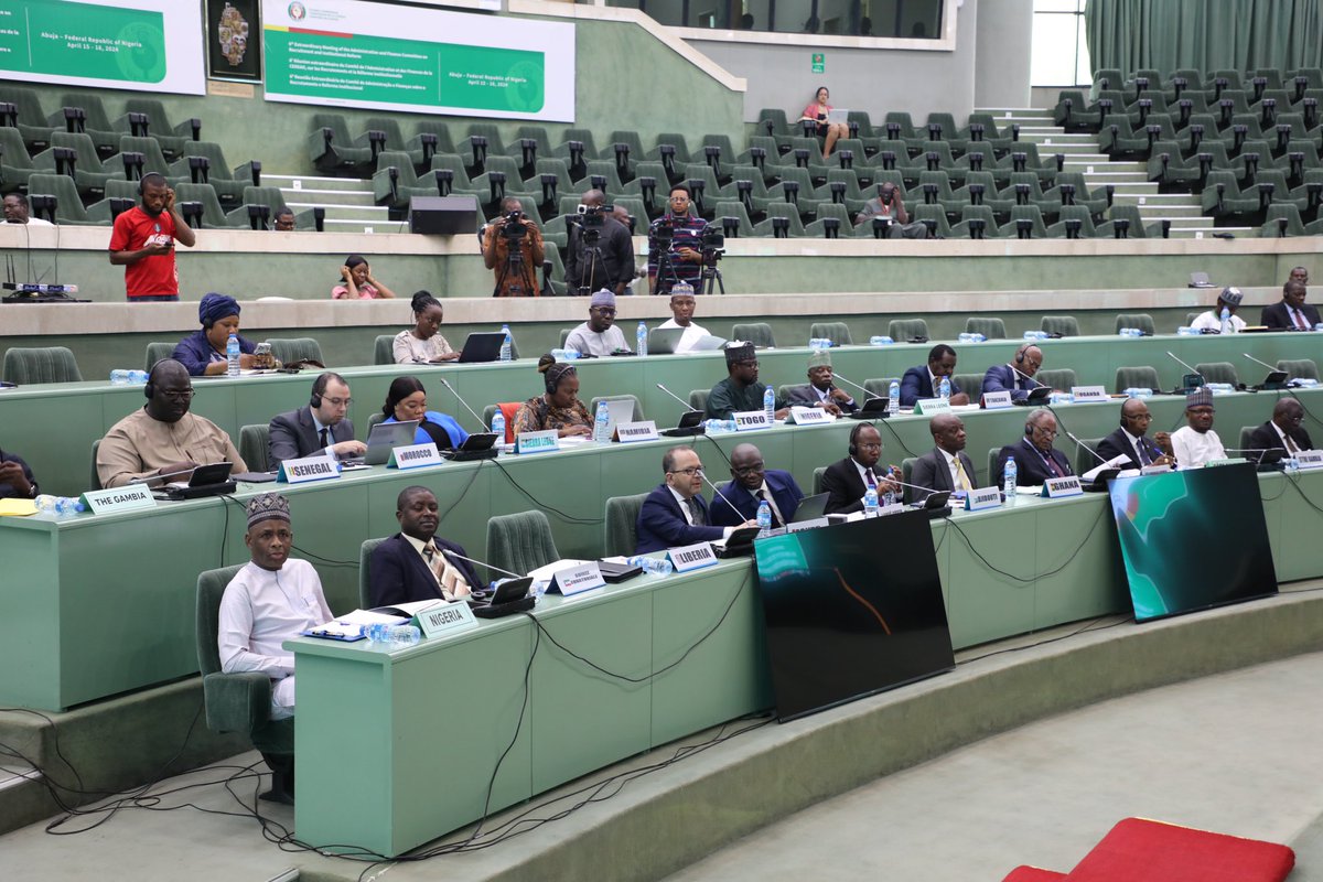 Opening ceremony, Inaugural #AUPSC and #ECOWAS MSC Joint Consultative Meeting. Amb @LebouSeneGambia, Co-Chair and PSC Chair, emphasized the need for collaboration, cooperation and complementarity between the two Councils in preventing, managing & resolving conflicts in the region