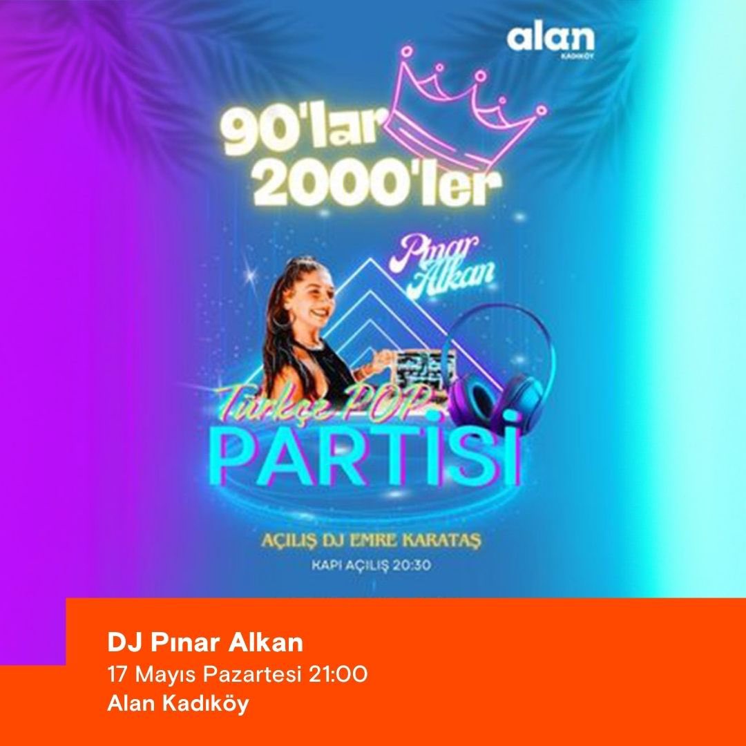 DJ Pınar Alkan, 17 Mayıs’ta Alan Kadıköy’de! 🎶 💿 Bu performans kaçmaz diyorsan Mobilet'te yerin hazır!🎫 @Alankadikoy #Mobilet #Etkinlik #Müzik #Performans #KadıköyDJ #Kadıköy #PınarAlkan #DJ mobilet.com/tr/event/dj-pi…