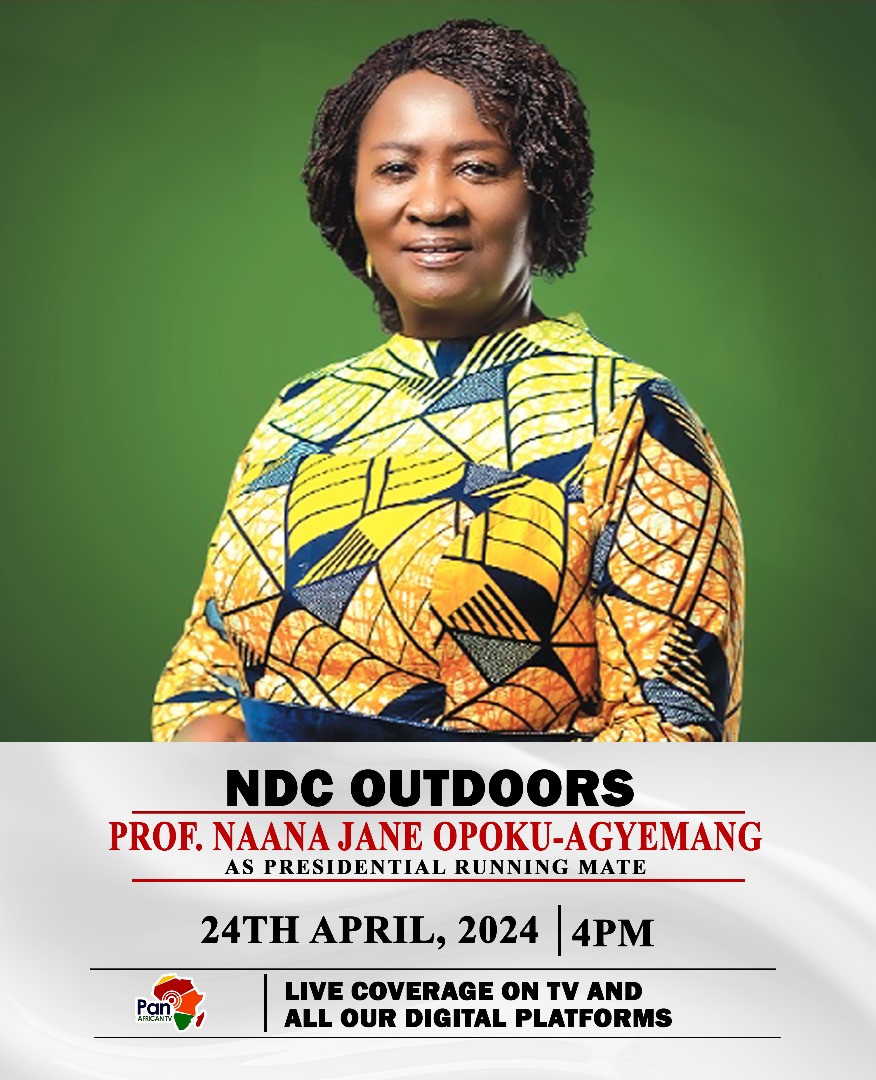 PanAfricanTv's tweet photo. Join us Live on Election Focus from 2pm as we lead discussions on the event; "NDC Outdoors Prof. Naana Jane Opoku-Agyemang as Presidential Running Mate"
#PATV #TrulyAfrican #ElectionFocus #NDCPresidentialRunningMate #Politics #GHMedia #Trending #TrendingNow #Reel #ViralNews https://t.co/bNFIkLmxPP