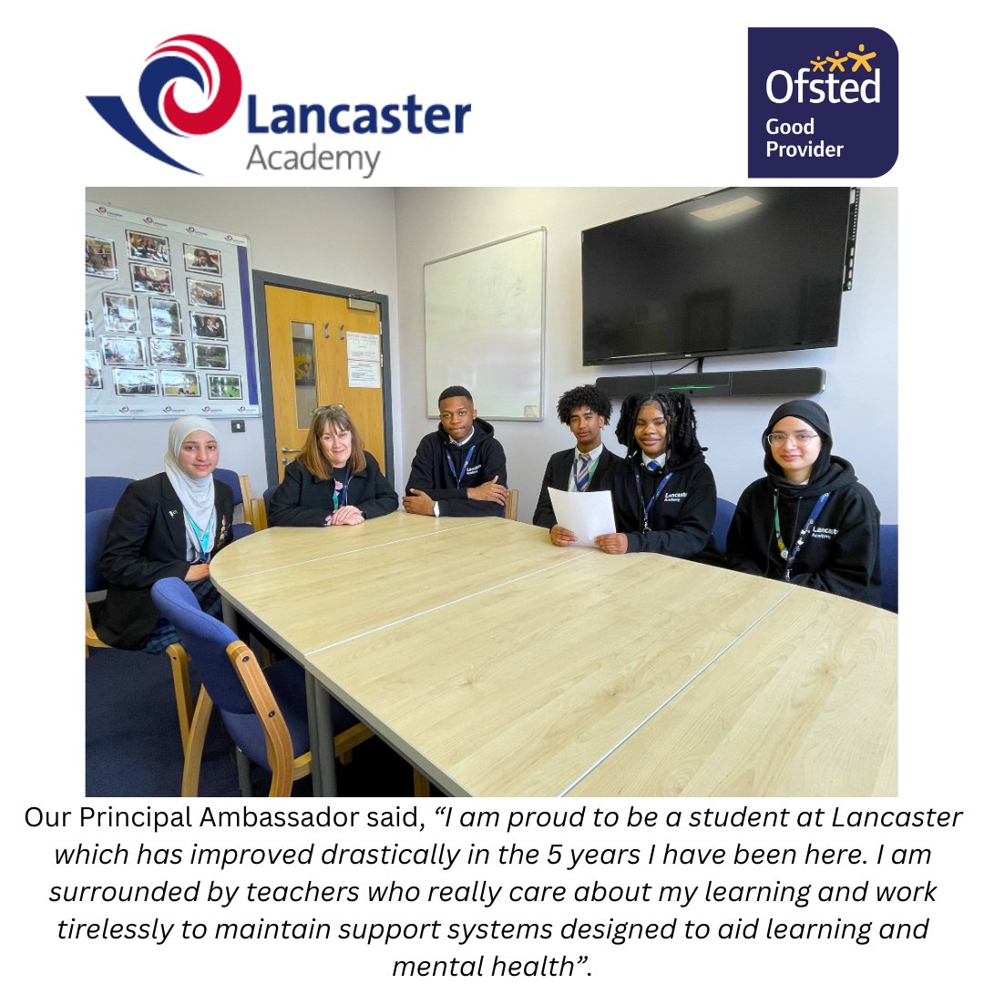 This week our Senior Ambassadors enjoyed sharing the news that Lancaster has been graded good by Ofsted.
<a href="/LwLAcademyTrust/">Learning without Limits Academy Trust</a> #LWLAT #READYfortheFuture