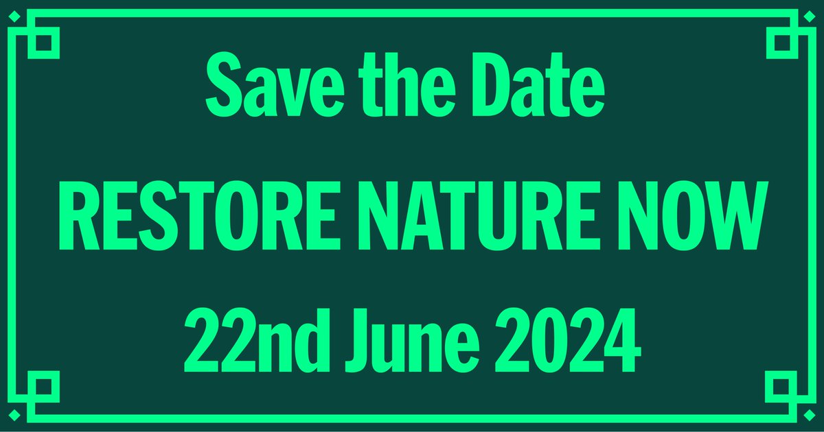 🗓️On 22 June we're joining a march to #RestoreNatureNow 

🌱This is a peaceful march in London to take a message to politicians that nature can be saved, but only if they take action now!

Everyone's welcome to join - find out more &amp; pledge your support👇
restorenaturenow.com