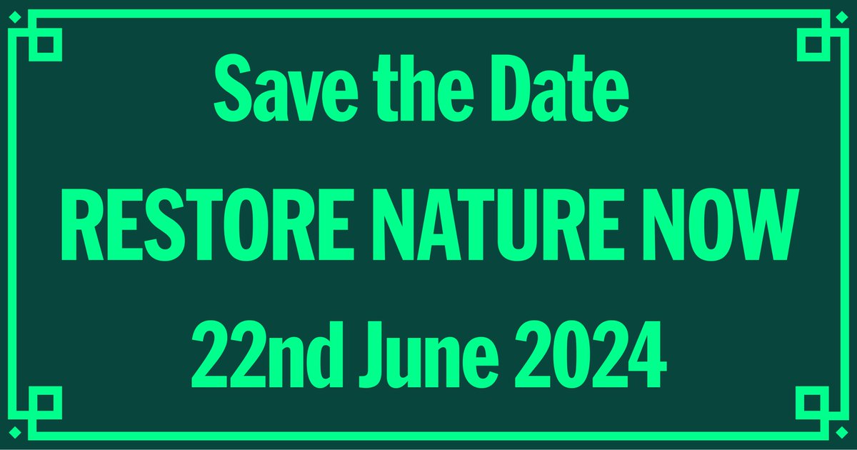 🗓️On 22 June we're joining a march to #RestoreNatureNow 🌱This is a peaceful march in London to take a message to politicians that nature can be saved, but only if they take action now! Everyone's welcome to join - find out more & pledge your support👇 restorenaturenow.com