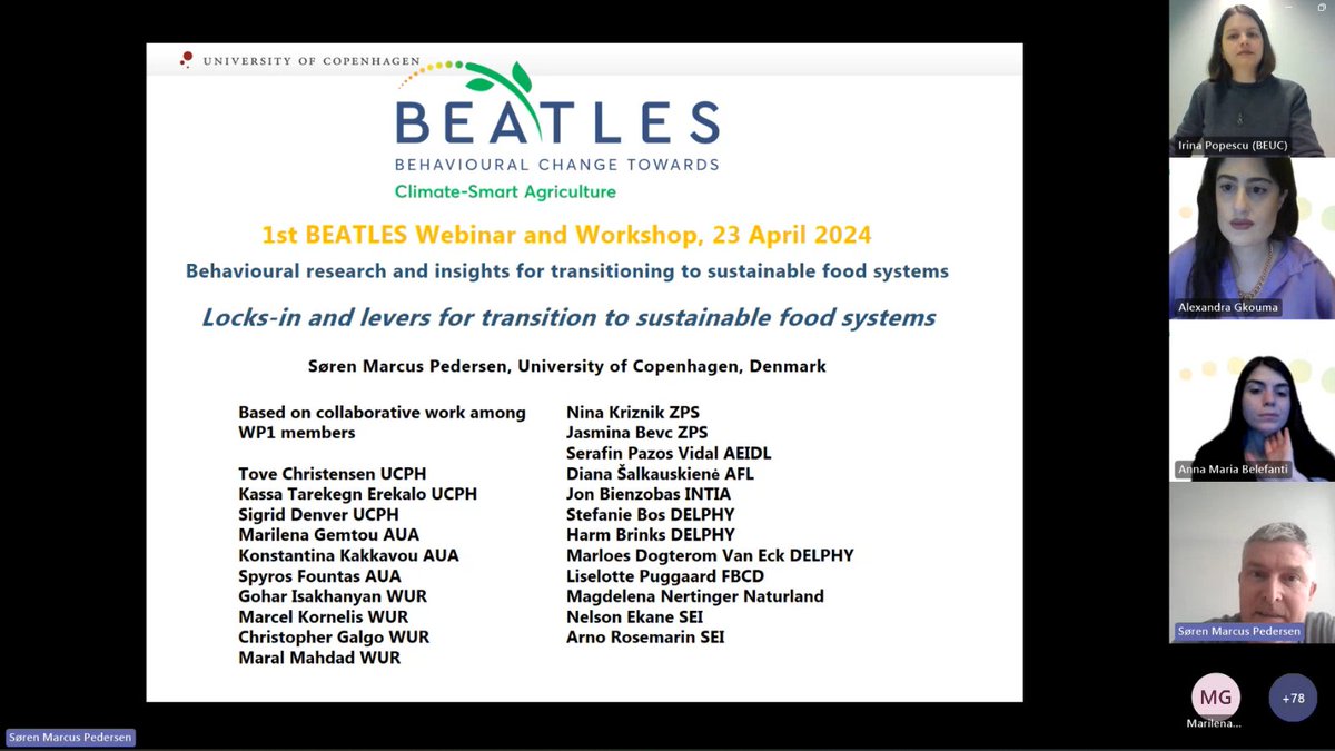 BEATLES_EU's tweet image. Our 1st webinar and workshop kicked-off, bringing together leading experts and key players to discuss findings in #behavioralresearch for transitioning to #sustainable food systems. 🌱🔍