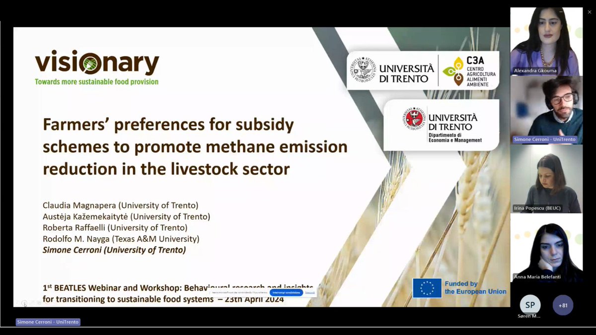 BEATLES_EU's tweet image. Our 1st webinar and workshop kicked-off, bringing together leading experts and key players to discuss findings in #behavioralresearch for transitioning to #sustainable food systems. 🌱🔍