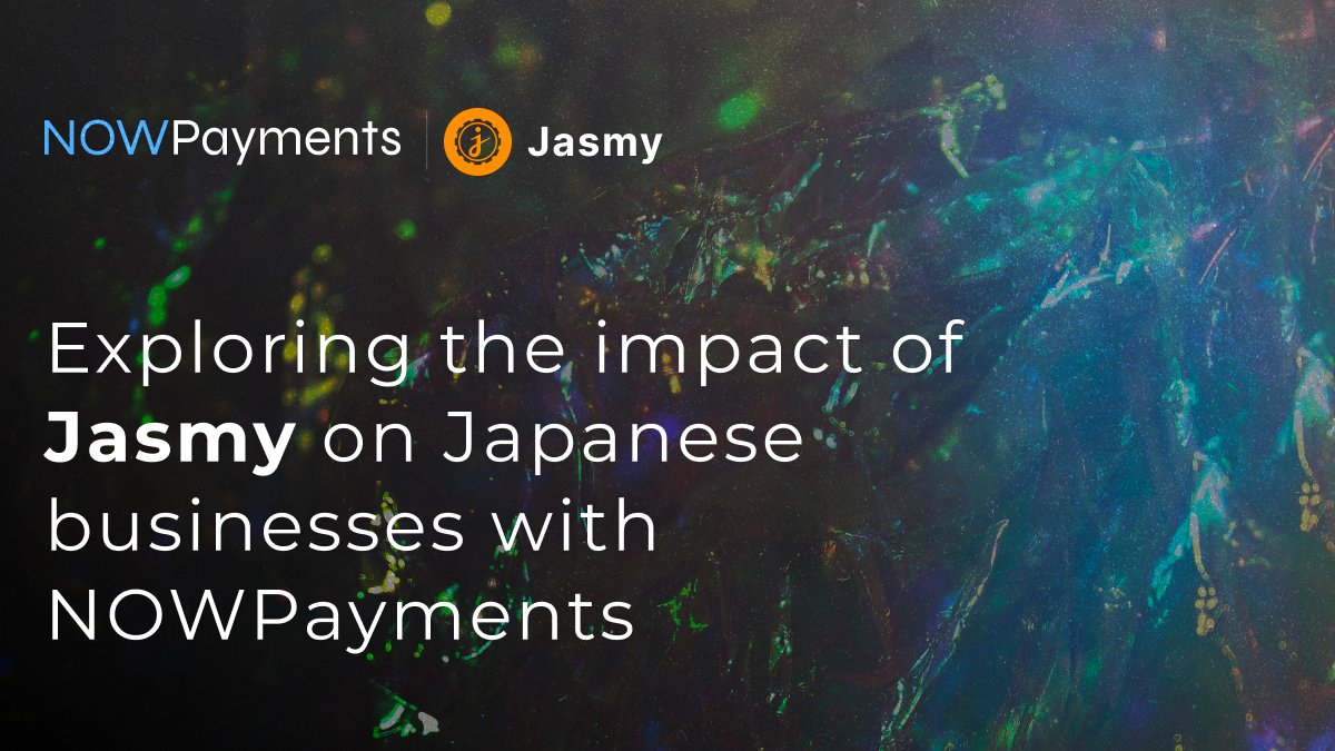 👀Exploring the impact of @JasmyMGT on Japanese businesses with NOWPayments ❤️‍🔥This integration opens new horizons for businesses and individuals alike. Join us on the journey to seamless, secure #crypto transactions with $JASMY: now-l.ink/jasmypaym