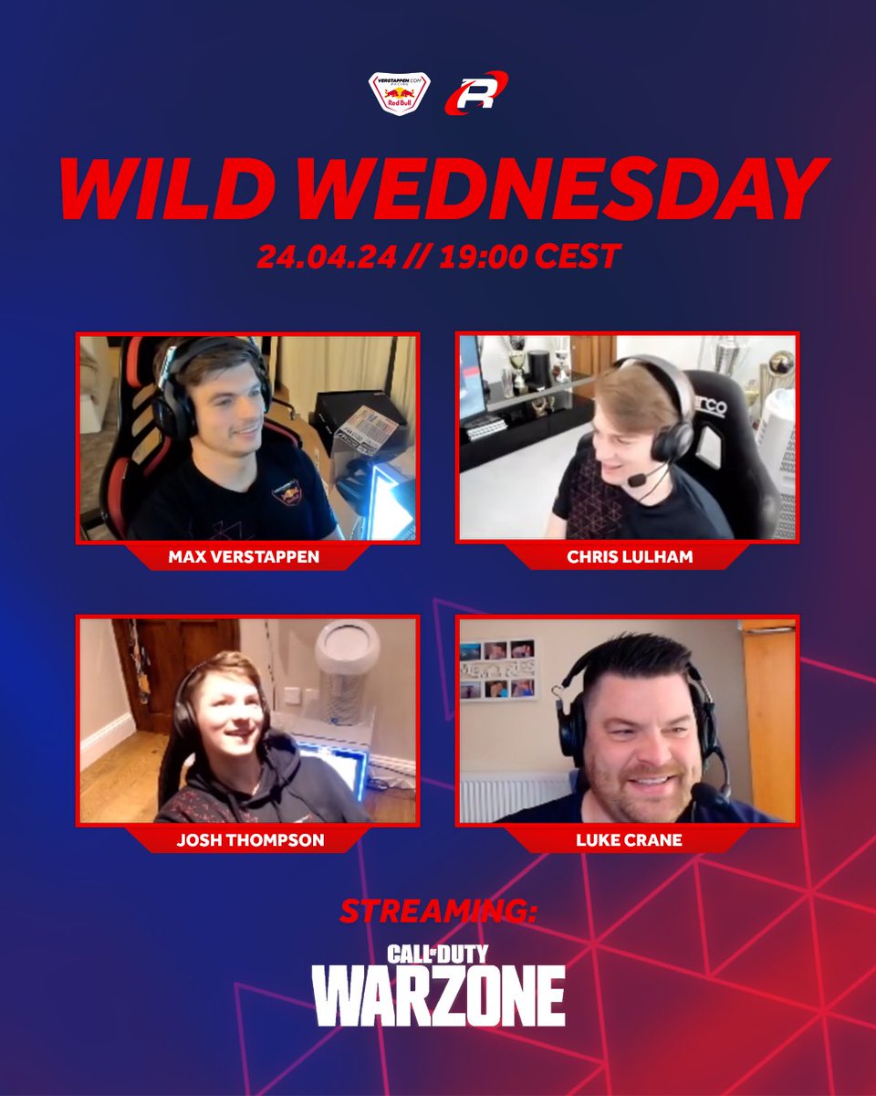 Something different for tonight’s Wild Wednesday 🎮 With Max, Chris, Bosh and Crane!! 📺 twitch.tv/teamredline