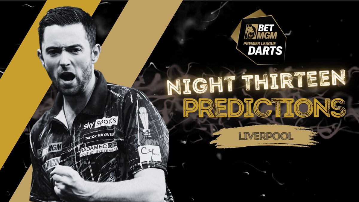 Gav's Night Thirteen Premier League Predictions What are yours? Watch Here - youtu.be/YiRZ6m05h5w #Darts #PremierLeague #PremierLeagueDarts