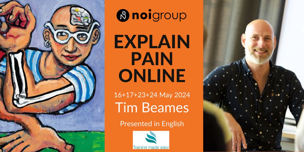 LAUNCH DISCOUNT! To celebrate our NEW collaboration with Noi group we are offering a 10% DISCOUNT! on Explain Pain Online! Join Tim Beames & @noigroupuk for Explain Pain Online Starting on the 16th May! Book through our website now to secure your place! Trainingmadeeasy.org