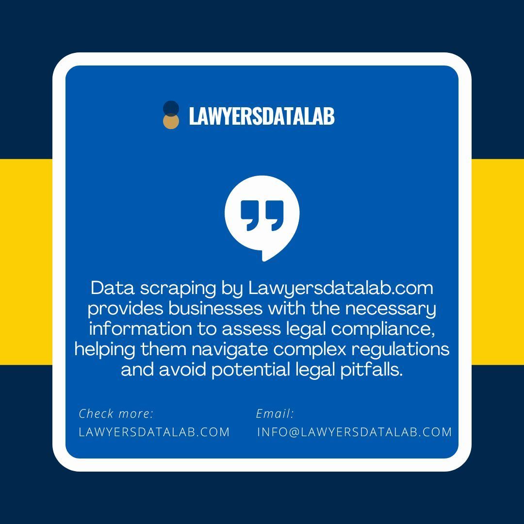 📊 Harness the full potential of legal data with Lawyersdatalab.com. Discover the latest trends in Lawyers Data Scraping for data-powered legal solutions. #DataDrivenDecisions #LegalIntelligence 📚